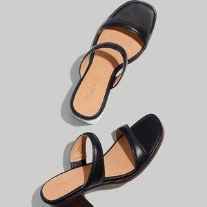 NWT Madewell Leather Double-Strap Sandal Heel Size 8.5